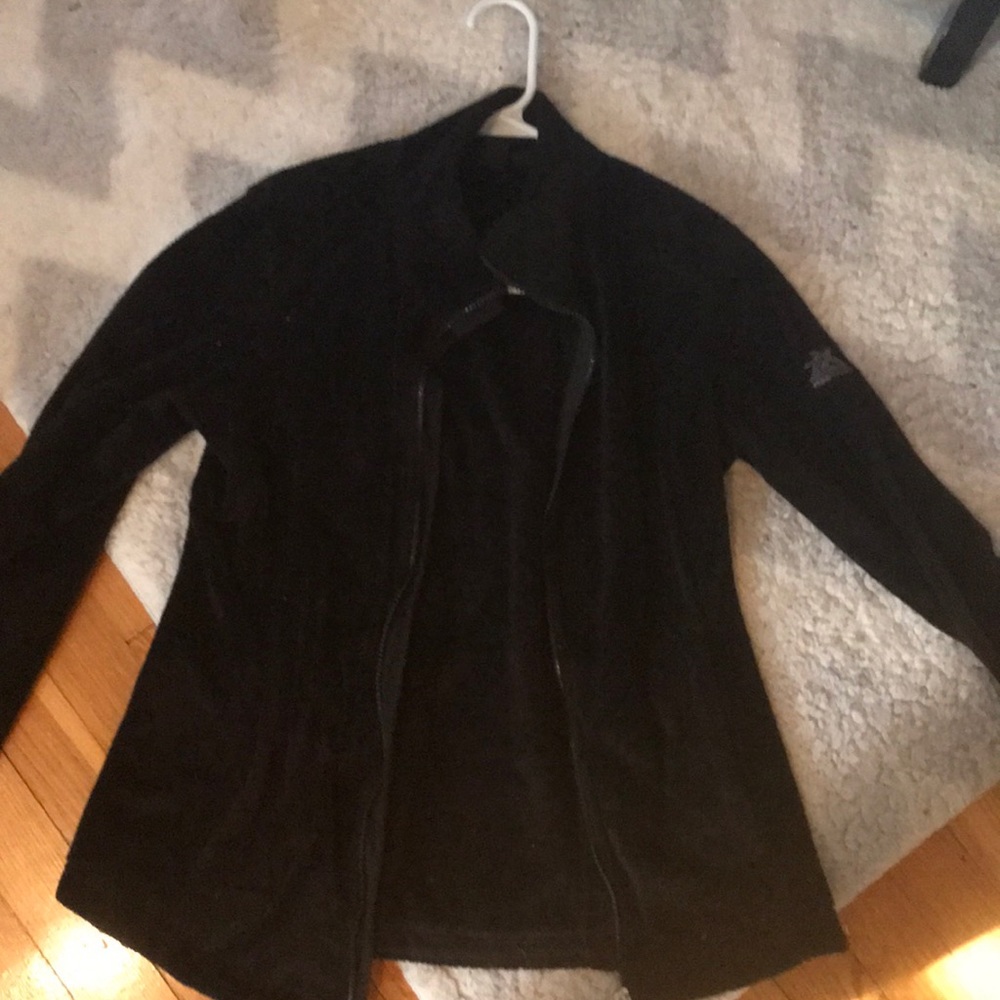 Black winter fleece zip up